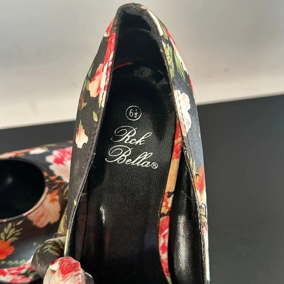 RCK Bella Floral Platform Heels Sz 6.5 - Picture 7 of 8